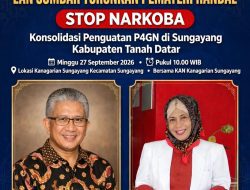 Konsolidasi P4GN di Sungayang, Firman Sikumbang Tegaskan Perang Narkoba Harus Dimulai dari Keluarga