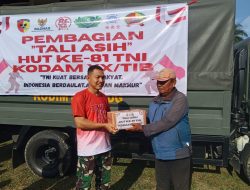 HUT Ke-81 TNI, Dandim 0312/Padang Letkol Inf Faiq Fahmi Wujudkan Kepedulian Lewat Tali Asih di Lapangan Imam Bonjol