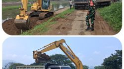 Jirek Banda Bakali Ujung Tanah Lubeg Dibersihkan BWS Sumatera V, Mayor Arm Febrinaldi Musdar Turunkan Babinsa Pantau Kegiatan