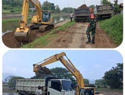 Jirek Banda Bakali Ujung Tanah Lubeg Dibersihkan BWS Sumatera V, Mayor Arm Febrinaldi Musdar Turunkan Babinsa Pantau Kegiatan