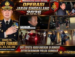 GEBRAKAN PERTAMA OPERASI JARAN SINGGALANG 2026! Kombes Pol. Teddy Fanani Pimpin Ditreskrimum Polda Sumbar, Resmob Bekuk DPO Toyota Rush