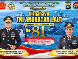 Semangat Jalesveva Jayamahe, AKBP Simon Yana Putra Ucapkan Selamat HUT ke-81 TNI AL