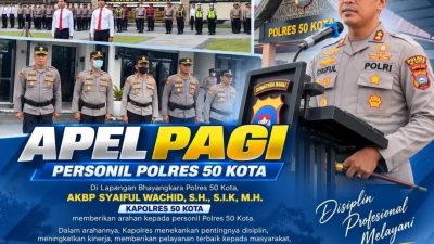 AKBP Syaiful Wachid Dorong Personel Polres 50 Kota Utamakan Pelayanan, Keamanan dan Kedekatan dengan Masyarakat