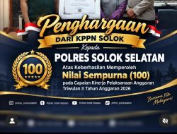 Penghargaan Pengelolaan Anggaran Jadi Momentum Penguatan Pelayanan, Kapolres Solok Selatan AKBP Andreanaldo Ademi