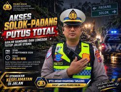 Banjir Bandang Disusul Longsor Tutup Badan Jalan, Iptu Akbar Kharisma Tanjung Tegaskan Akses Solok–Padang Putus Total