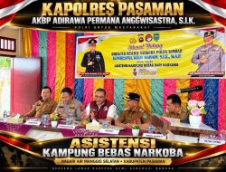 Kapolres Pasaman AKBP Adirawa Permana, Ditresnarkoba Polda Sumbar Asistensi Kampung Bebas Narkoba di Nagari Air Manggis Selatan