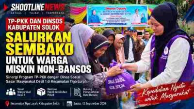 TP-PKK dan Dinsos Kabupaten Solok Salurkan Sembako untuk Warga Miskin Non-Bansos