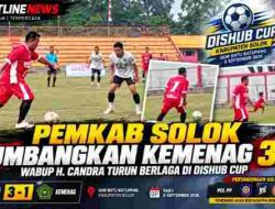 Pemkab Solok Tumbangkan Kemenag 3-1 di Dishub Cup, Wabup H. Candra Turun Berlaga