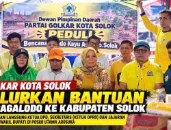 DPD Golkar Kota Solok Salurkan Bantuan Pascagalodo ke Posko Utama Kabupaten Solok