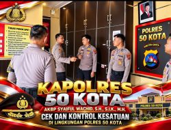AKBP Syaiful Wachid Kontrol Kesatuan di Polres 50 Kota, Tekankan Tanggung Jawab dan Pelayanan Humanis