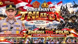 HUT TNI ke-81, Kapolres Dharmasraya AKBP Kartyana Widyarso Wardoyo Putro: POLRI BERSAMA MASYARAKAT