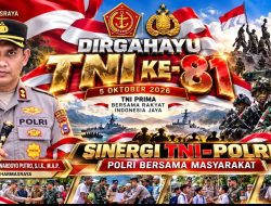 HUT TNI ke-81, Kapolres Dharmasraya AKBP Kartyana Widyarso Wardoyo Putro: POLRI BERSAMA MASYARAKAT