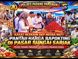 Harga Bahan Pokok Jadi Sorotan, AKP Nedra Wati Turun ke Pasar Sungai Sariak Bersama Tim Gabungan