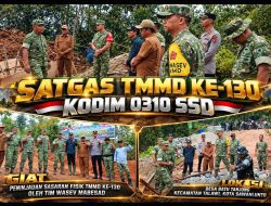 Tim Wasev Mabesad di Pimpin Brigjen TNI Hendri Wijaya Turun Langsung ke Lokasi TMMD ke-130 Kodim 0310/SSD, Pastikan Pembangunan Benar-Benar Dirasakan Rakyat
