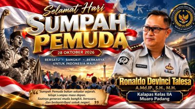 Sumpah Pemuda 2026, Kalapas Muaro Padang Ronaldo Devinci Talesa Ajak Generasi Muda Perkuat Persatuan dan Integritas
