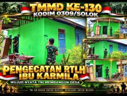 Satgas TMMD ke-130 Kodim 0309/Solok Hadirkan Harapan Baru, RTLH Ibu Karmila Kini Masuki Tahap Finishing
