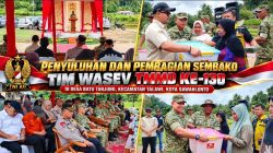Tim Wasev TMMD ke-130 Tak Hanya Tinjau Fisik, Penyuluhan dan Bantuan Sembako Sentuh Warga Batu Tanjung