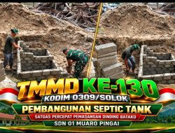 Letkol Inf Sugeng Riyadi Percepat Pembangunan Fasilitas Sanitasi Sekolah, Satgas TMMD ke-130 Fokus SDN 01 Muaro Pingai
