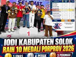 Tembus Lima Besar Porprov Sumbar 2026, IODI Kabupaten Solok Bawa Pulang 10 Medali