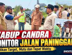 Wabup Candra Monitoring Ruas Jalan Simpang Kantor Camat–Kantor Wali Nagari Paninggahan