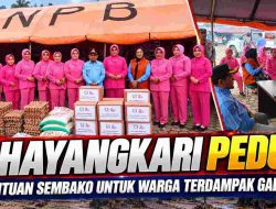 Bhayangkari Polresta Sawahlunto Salurkan Bantuan Sembako untuk Warga Terdampak Galodo di Kabupaten Solok