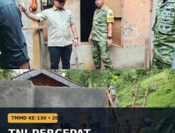 Sejalan dengan Asta Cita Presiden, TNI Percepat Pembangunan Rumah Warga Kurang Mampu Melalui TMMD ke-130 di Sawahlunto